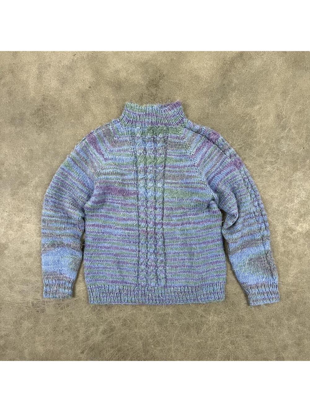 Vintage 70s 80s Hand Knit Wool Sweater